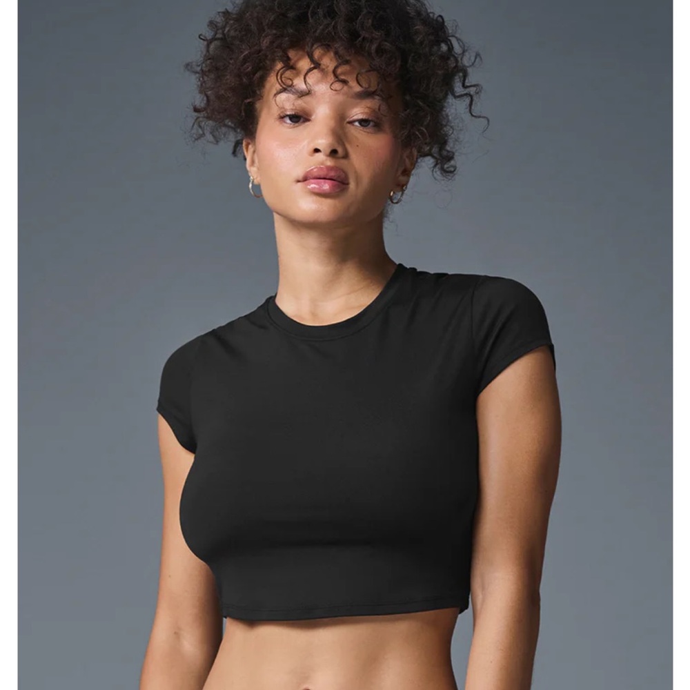 Alosoft Crop Finesse Short Sleeve black